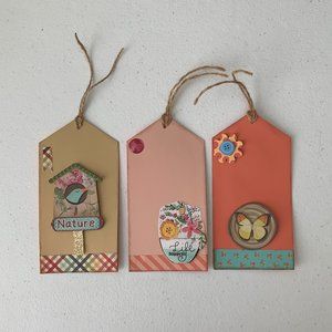 Set of 3 100% Handmade Bookmarks, Scrapbook.